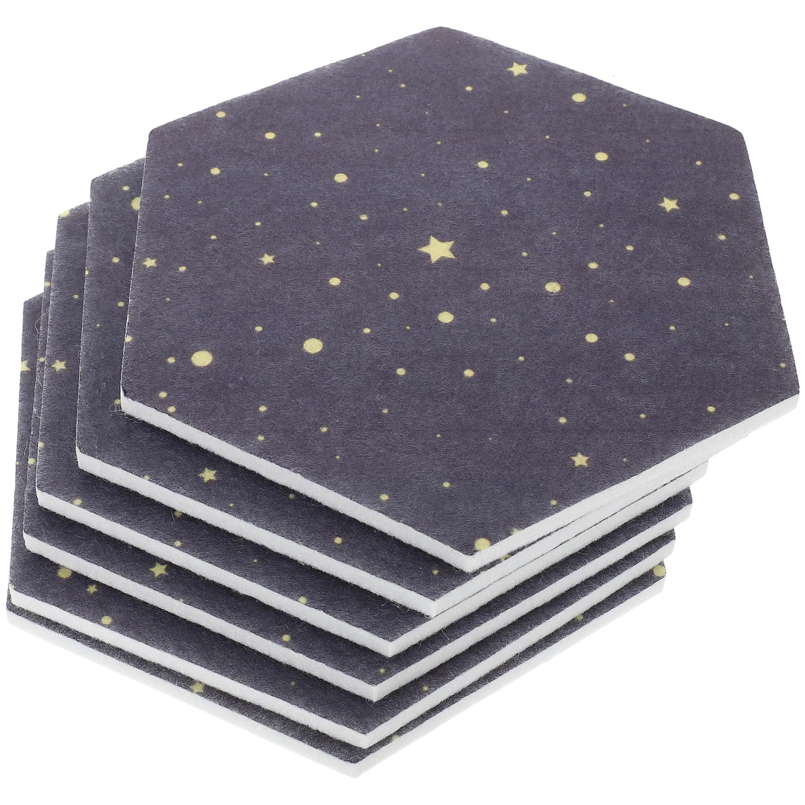 

6Pcs Hexagon Felt Bulletin Boards Pin Board for Walls Memo Organizer Decorative Wall Display in Office School Home Use Small