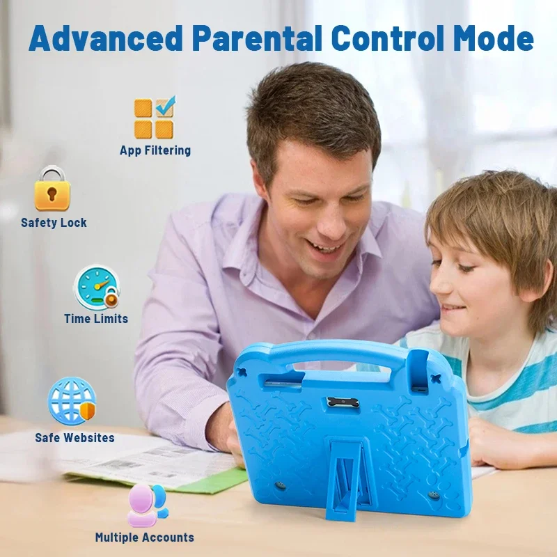 Tableta Android de 10,1 pulgadas, tableta Android 15 para niños, 8GB + 64GB, Allwinner A523 Octa-core, tableta PC para juegos con batería de 5000mAh, regalo de cumpleaños