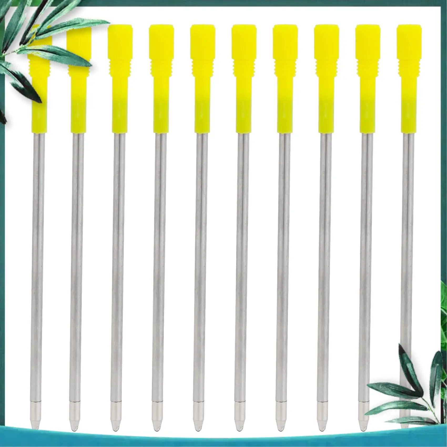 (NEW) 50 Pieces 3.2 Inch Black And Blue Ink Ballpoint Pen Replacement Refills Smooth Writing Ball Point Pen Refills For Big Crys