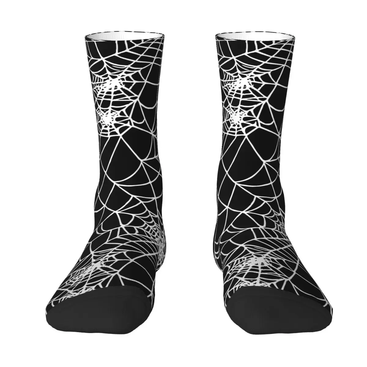 هالوين طباعة الجوارب الأبيض شبكة العنكبوت العصرية جوارب الرجال مريحة في الهواء الطلق جوارب رياضية الربيع المطبوعة عدم الانزلاق الجوارب #2