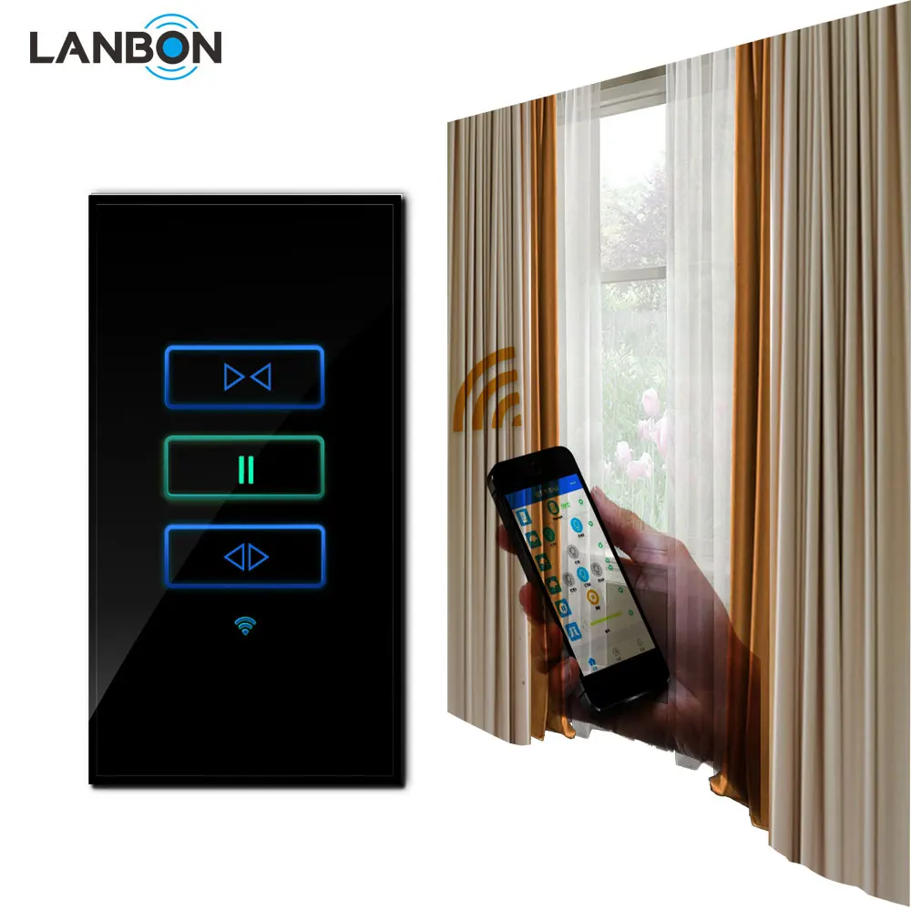 Wifi Control Smart Home Window Curtain Wall Switch Phone Remote Control Wireless Roller Shutter Touch Switch