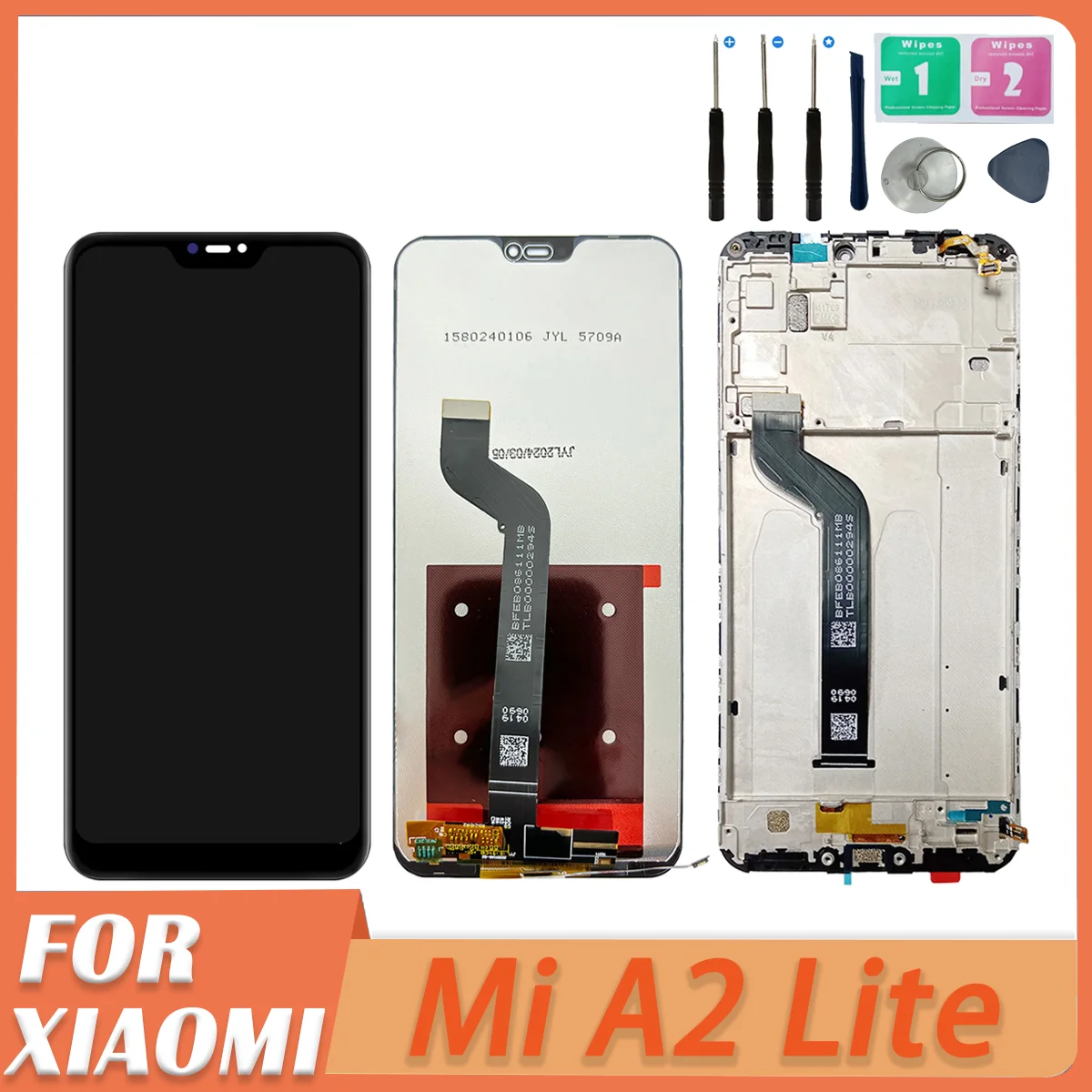 

ЖК-дисплей 5,84 дюйма для Xiaomi Mi A2 Lite с рамкой и дигитайзером, сменный сенсорный экран для Redmi 6 Pro