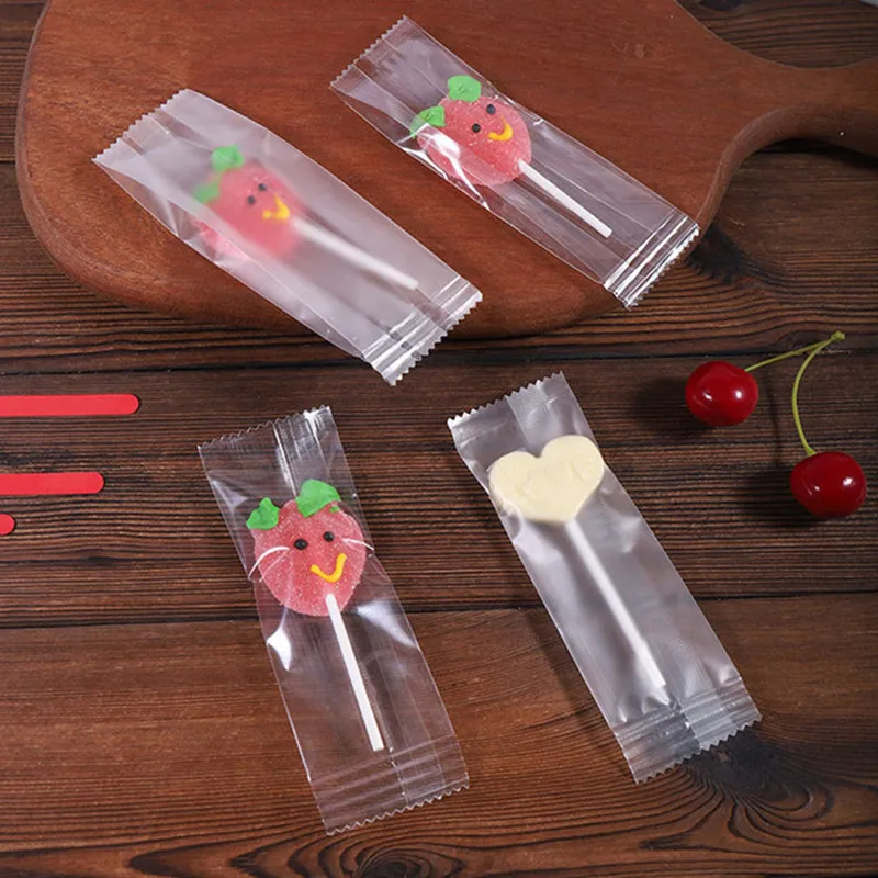 50 Stück transparente, gefrostete, klare DIY handgefertigte Lutscher-Süßigkeiten-Zuckerbeutel, Maschinenversiegelungsverpackung – Detail 8