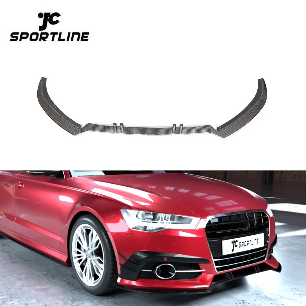 

S6 Car Bumper Carbon Fiber Front Splitter Lip For Audi A6 C7 SLINE 16-18