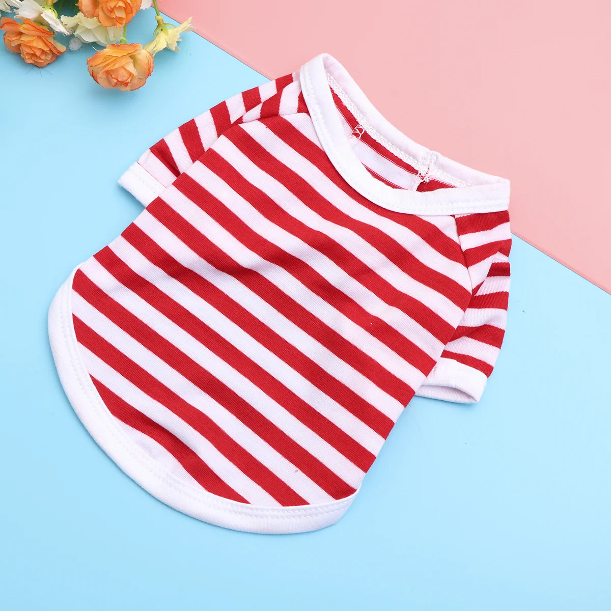 

Pet Vest Soft Cotton Navy Stripe Design Puppy Summer Top Fashionable Comfortable Dog Vest for Daily Or Special Use