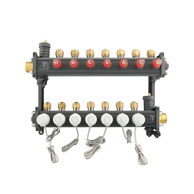 

Source manufacturer sells water and floor heating manifolds for HVAC systems with dedicated electric heat valve thermostats