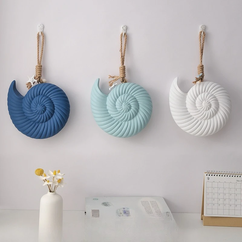 Mediterranean Style Seahorse Conch Decoration Pendant, Simple Ocean Style Restaurant Bar Wall Decoration