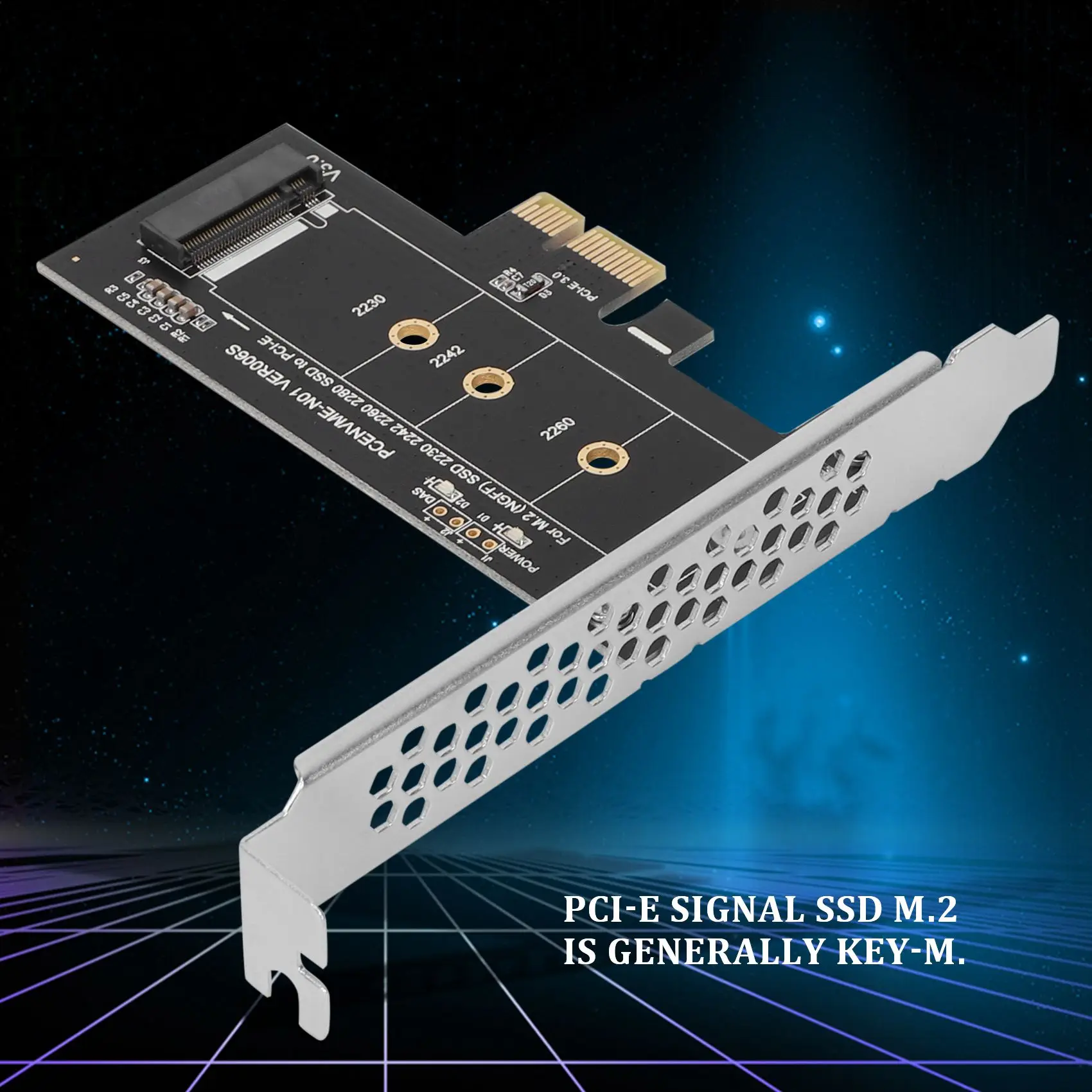 PCIE-M2 어댑터 PCI Express 3.0 X1 - NVME SSD M2 PCIE 라이저 어댑터 2230 2242 2260 2280 M.2 SSD 지원