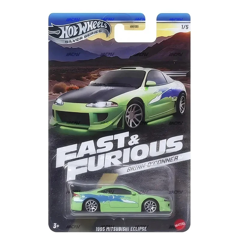 Hot Wheels Cars Fast & Furious TOYOTA SUPRA 1995 MITSUBISHI ECLIPSE NISSAN SKYLINE 1/64 Metal Die-cast Model Toy HNR88