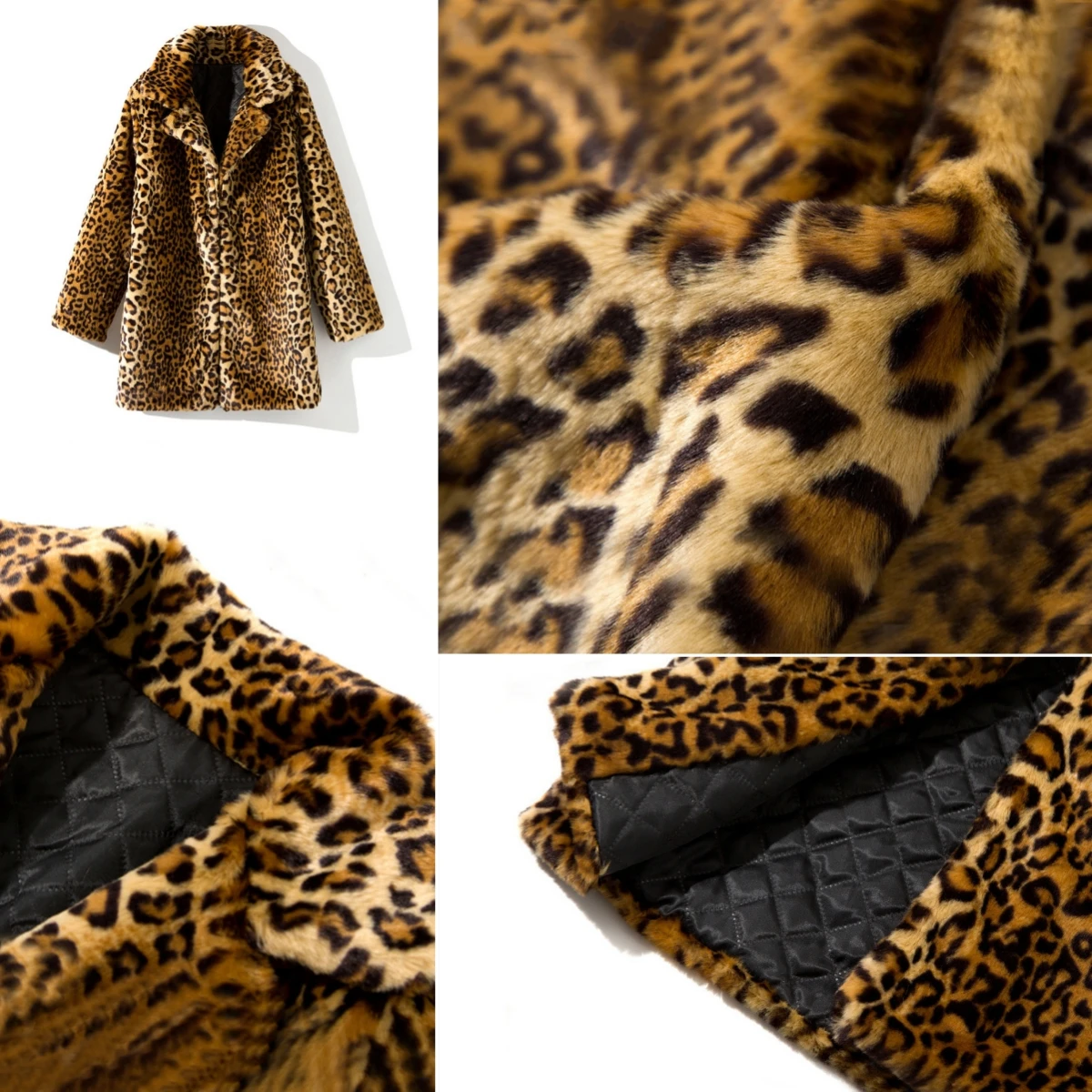 Women Furry Faux Fur Short Coats Jackets Men Leopard Coat Thick Warm Y2k Streetwear Jacket Work Elegant Outerwear Autumn Winter