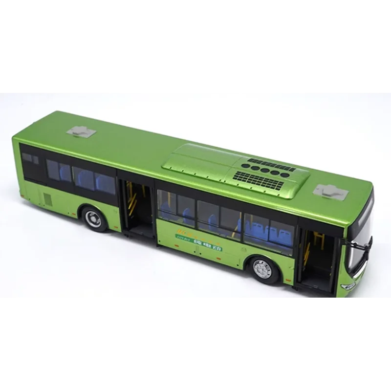 Diecast 1:42 Scale Yutong Bus Model E12 Model Shanghai Bus Pure Electric Bus Alloy Finished Simulation Collection Gift Toys