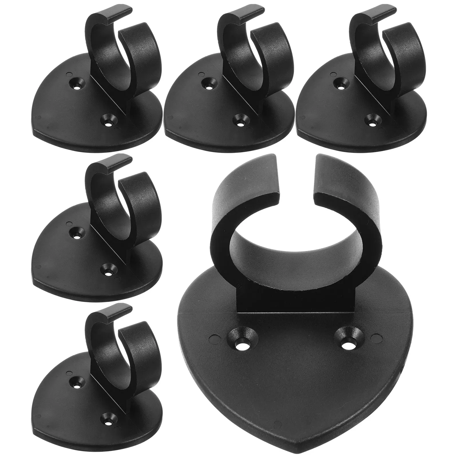 

6pcs Microphone Fixing Clip Wall Mount Holder Heart Shaped White Mic Stand Accessories KTV Supplies Roll