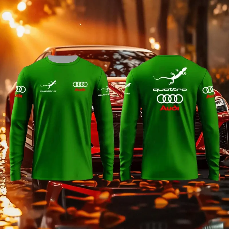 

Авторизованный новый Quattro Racing 2022, с длинным рукавом, дышащий, быстросохнущий, впитывающий пот, повседневный мотоцикл для взрослых с длинным рукавом