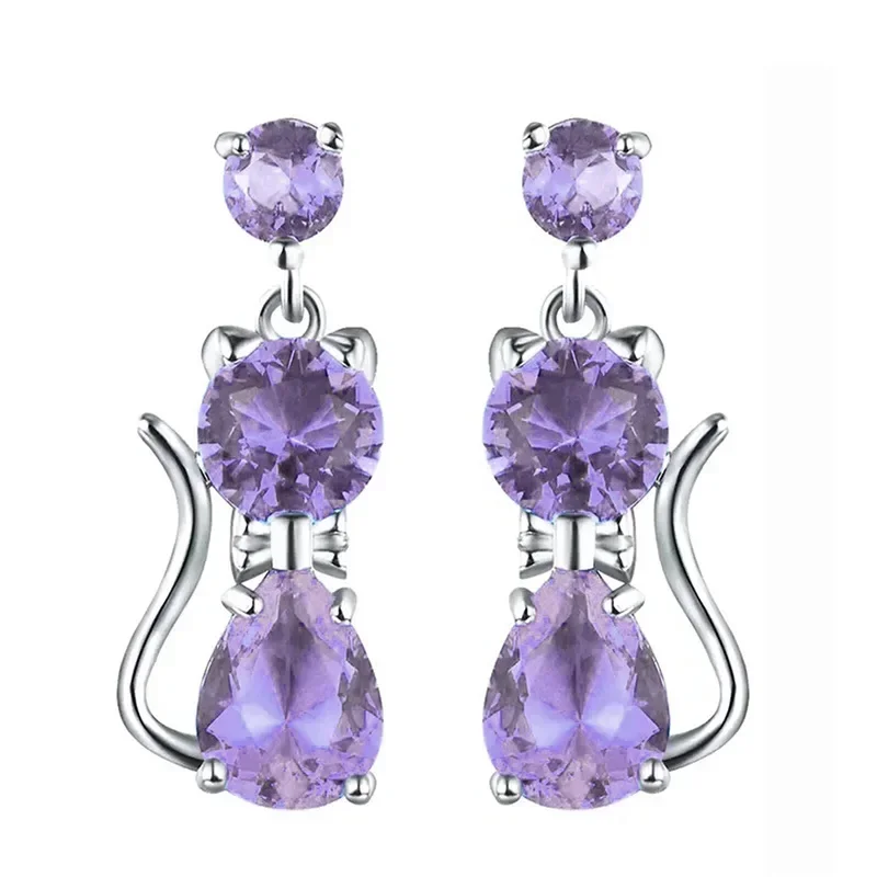 2025 أقراط أوروبية وأمريكية راقية على شكل قطة، إكسسوارات قطط أنيقة ومتعددة الاستخدامات