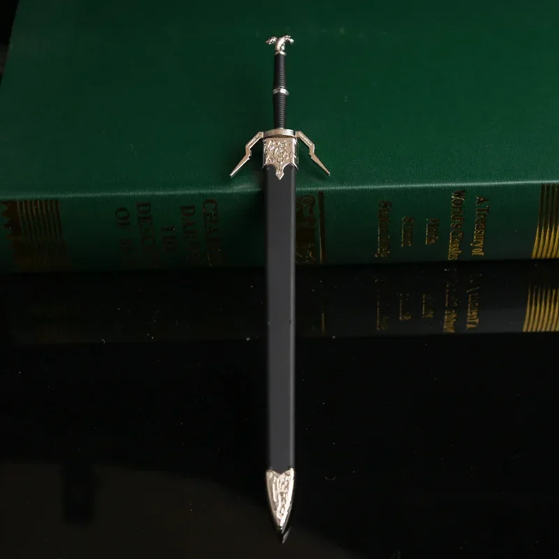 22cm Wild Hunt Weapon Anime Geralt Aerondight Steel Sword Game Peripheral Medieval Metal Weapon Model Halloween Gift Toy for Kid