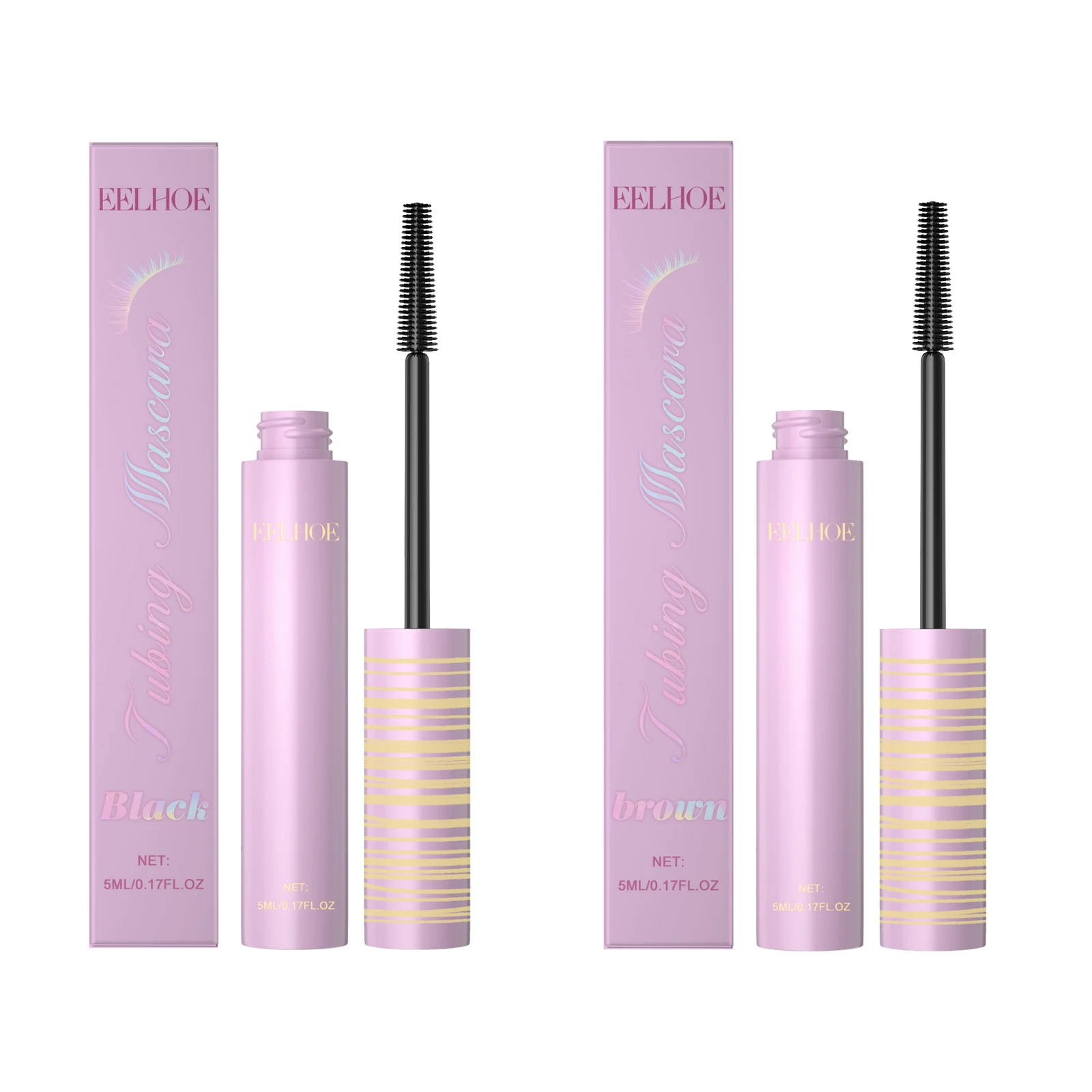 Eyelash Mascara Long-Lasting Curling Lengthening Eye Lashes Extension Waterproof Natural Thickening Eyelashes Black Brown Makeup