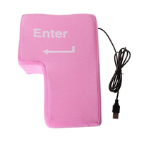 USB Enter Key Vent Pillow Soft Computer Button Return Key Decompression Pillow Stress Relief  for Programmer