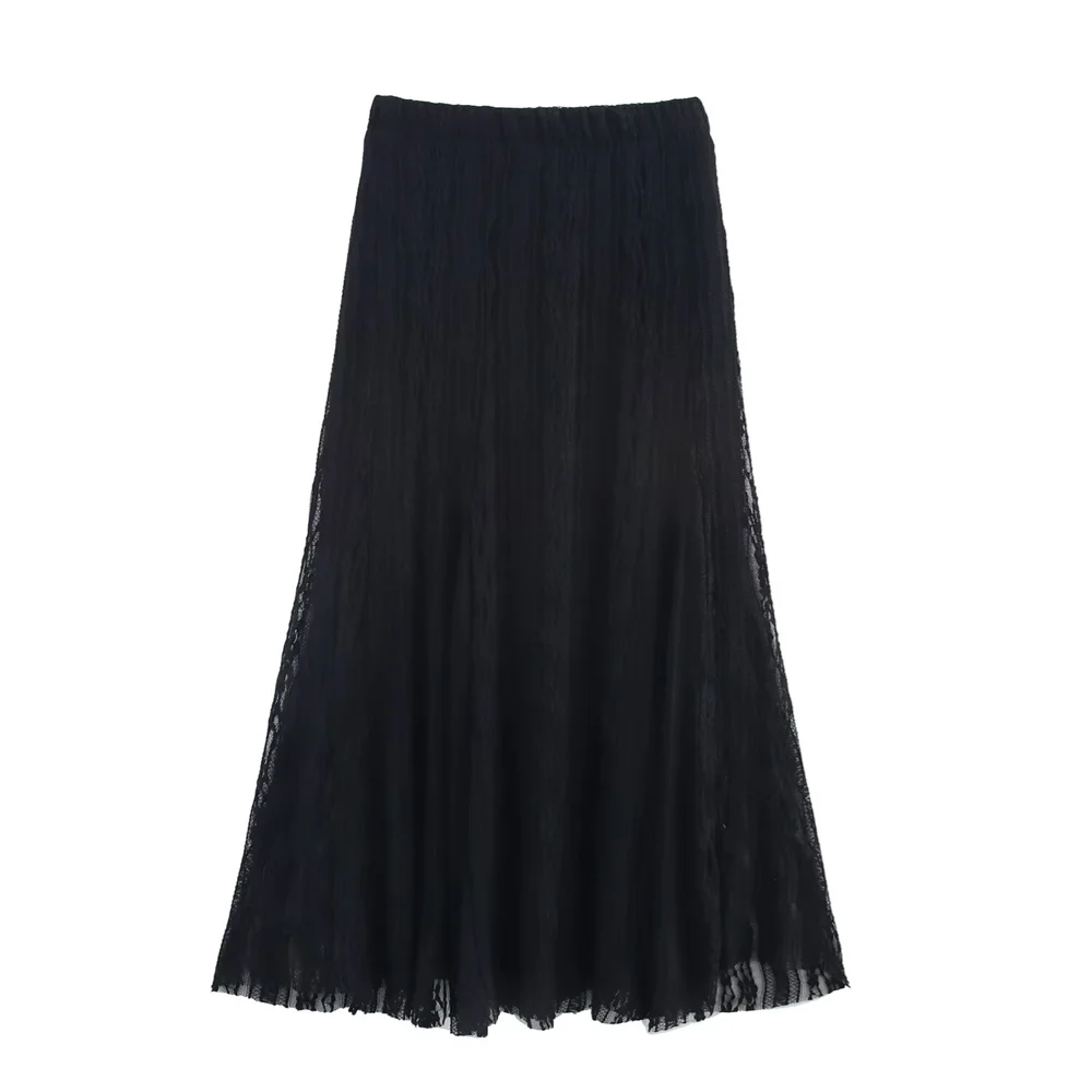 レディース レース ジャカード メッシュ ハーフスカート 春夏新作 カジュアル婦人服