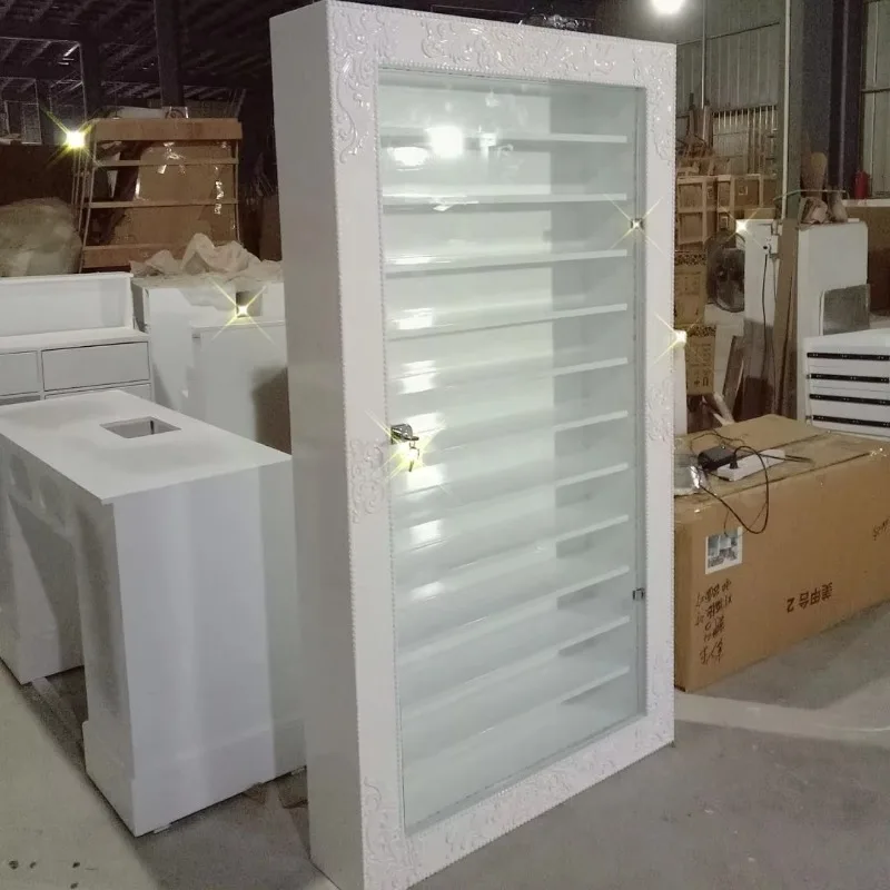 

Shadow Custom Display Rack Настенный металлический кронштейн для лака для ногтей Стеллаж для выставки товаров Полка для лака для ногтей