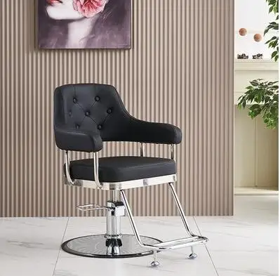 High-end barber shop haircut chair, hair salon special hairdressing chair, simple, rotatable, lifting, ironing and dyeing chair,