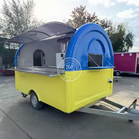 Mobile Caravan Food Truck Hot Dog Ice Cream Cart Custom Outdoor Event Commercial Kitchen Mobile Food Truck Fully Equipped
