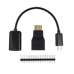 3 in1 for Raspberry Pi Zero Adapter Kit Mini HDMI to HDMI adapter+Micro USB to USB Female OTG Cable+20pin Male GPIO Header RRI 0