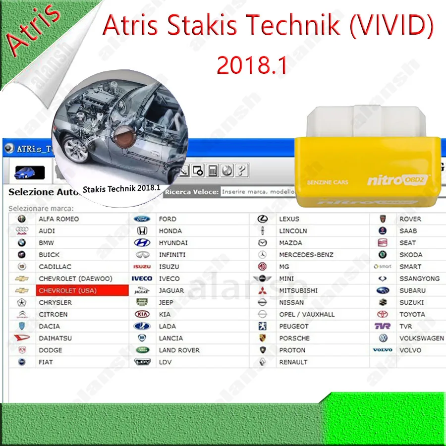 

20181 Atris Technician Vivid Workshop База данных по ремонту автомобилей Каталог деталей виртуальной коробки + нитро
