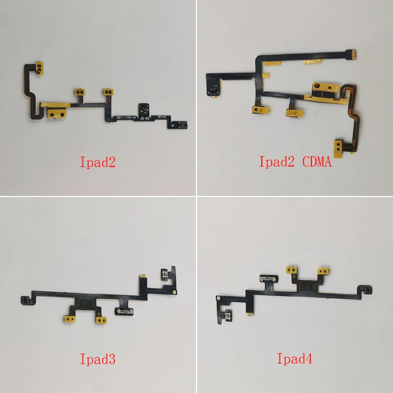 

Power Switch Volume Button On/Off Flex Cable For iPad 2 3 4 IPad2 A1395 A1396 A1397 IPAD3 A1416 A1430 IPAD4 A1458 A1460 Mute Key