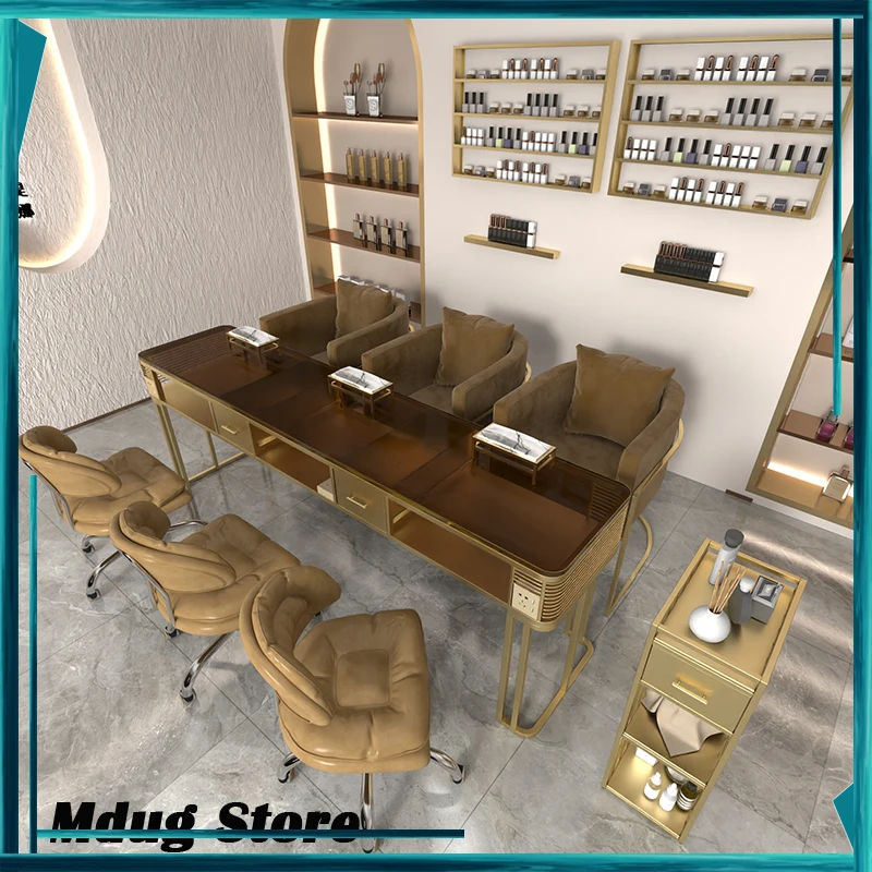

Large Chair Nail Table Drawer Charms Stand Polish Station Nail Table Designer Nordic Mesa De Manicura Professional Furniture