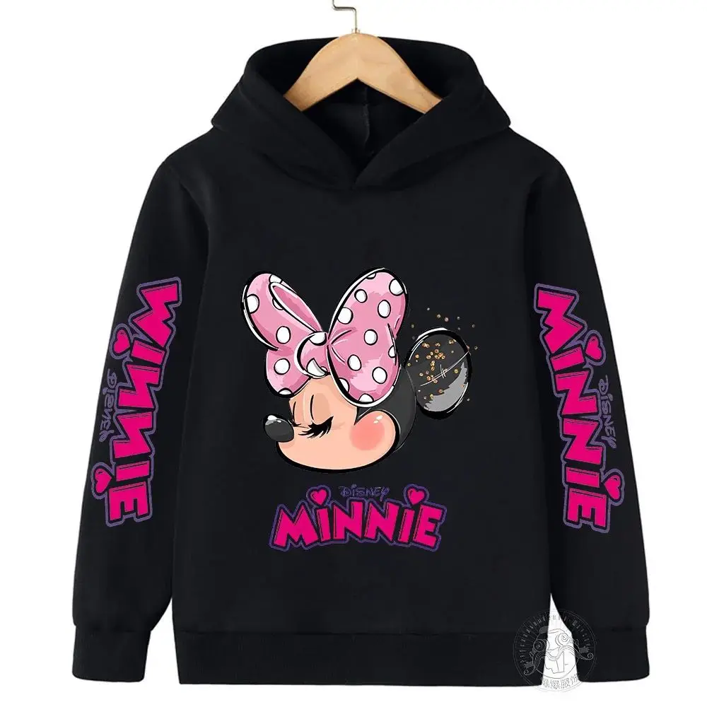 Minnie Mouse Daisy Children Hoodies Girls Clothes Disney Sweatshirts Pullover Kawaii Anime Cartoons Boy Kids Casual Hoodie Tops