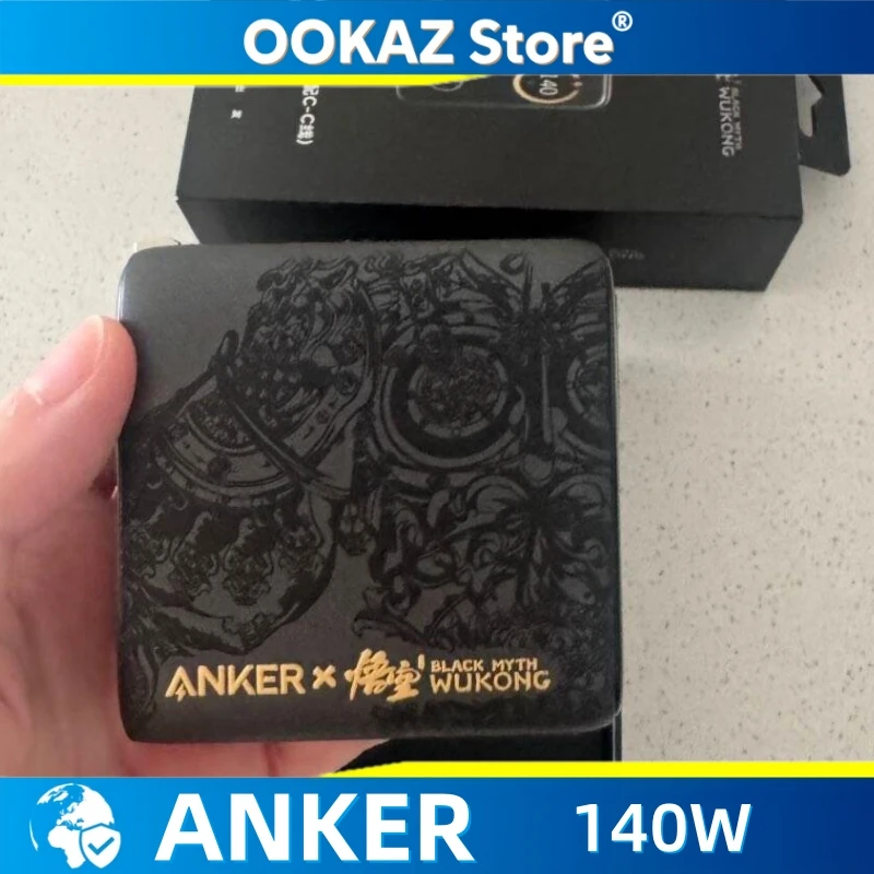 ANKER Black Myth Wukong Charger 140W Gallium Nitride Intelligent Display Charger Type-C Multi Port Adapter for Ios Android PC