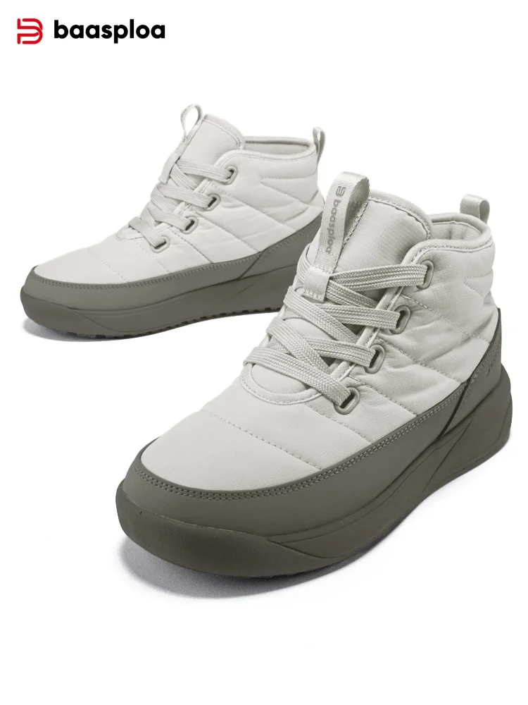 

Baasploa/женские пушистые зимние ботинки, противоскользящая прогулочная обувь с хлопковой подкладкой для максимального комфорта, женские теплые прогулочные ботинки, брызгозащищенные