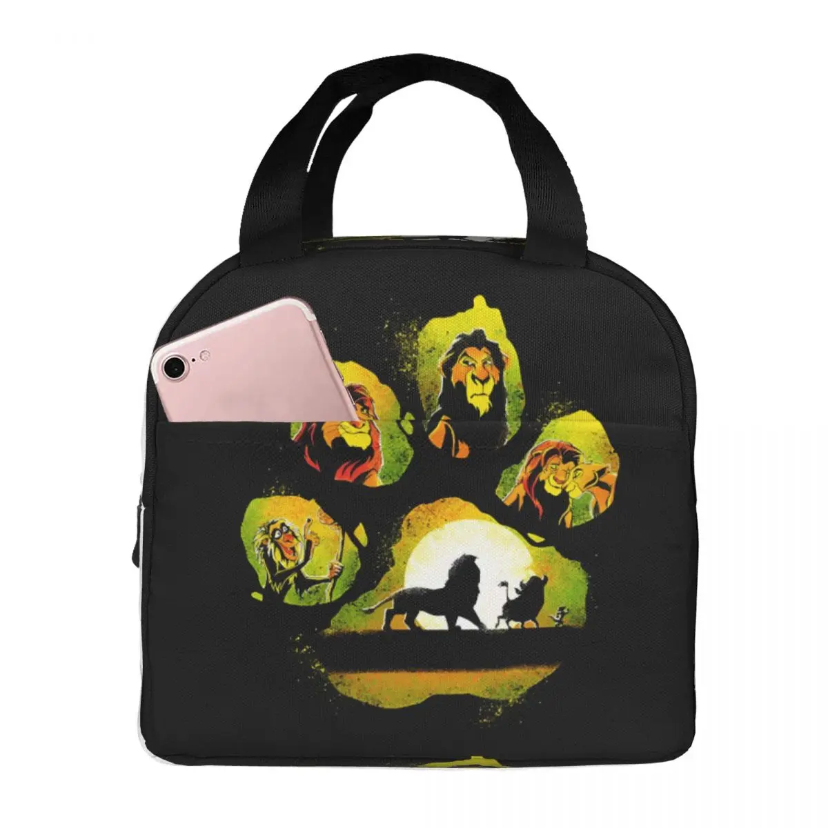 

Термоизолированная сумка для обеда Custom Liones Anime Kinges Hakuna Matata Simba, портативный контейнер для еды, ланч-бокс для пикника