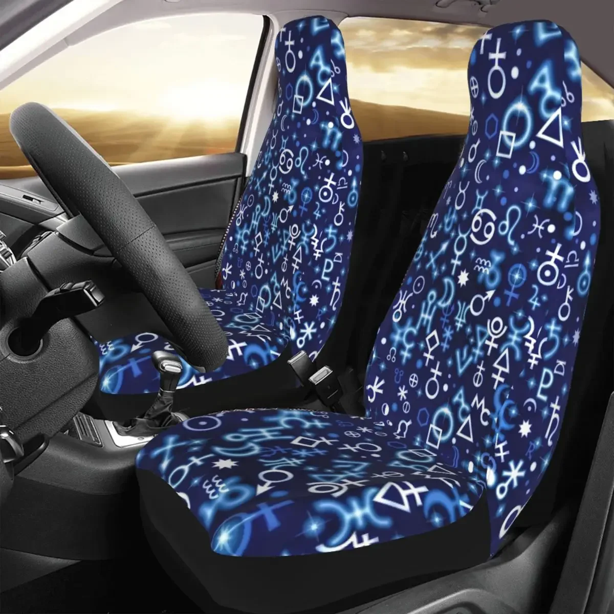 Constellation Duffle Car Seat Cover Custom Printing Universal Front Protector Accessories Cushion Set