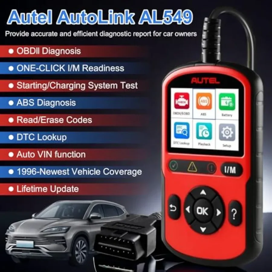 قارئ رمز الماسح الضوئي AL549 Obd2 مع اختبار بطارية تشخيص ABS، فحص معزز وإعادة ضبط رمز خطأ المحرك، تجميد البيانات المباشرة Fra #2