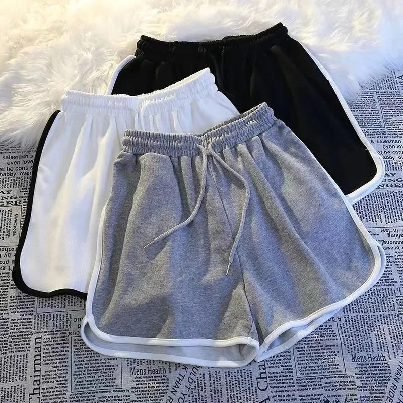 Striped Summer Casual Women Shorts Classic Simple Sexy Breathable Shorts Korean Loose Wide Leg Sporty Lady Mini Shorts
