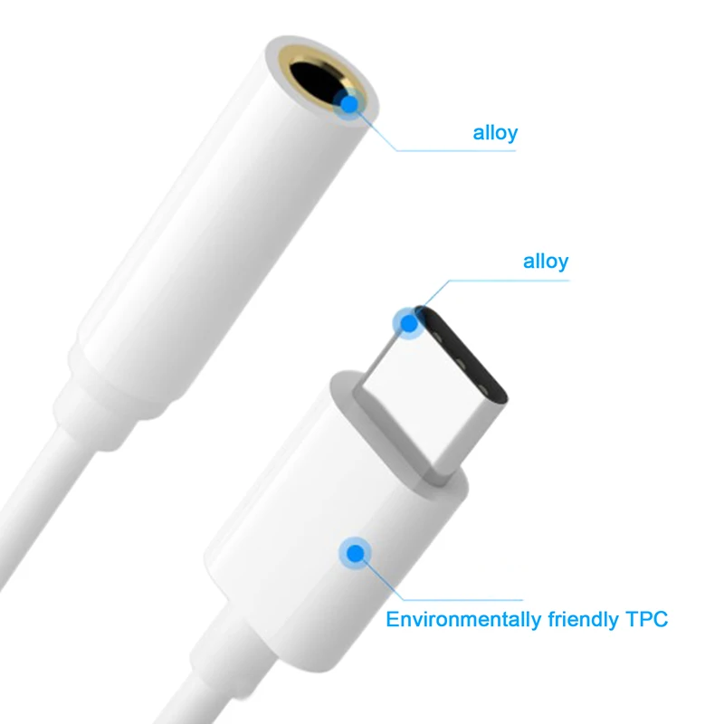 1Pc หูฟังอะแดปเตอร์สำหรับ Oneplus โทรศัพท์ Android Usb Type C ถึง3 5 Mm หูฟังแจ็คสายเคเบิลอะแดปเตอร์เสียง splitter