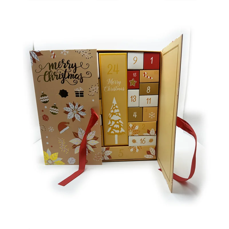 20 0piece.Custom.Custom Corrugated Paper Boxes Printed 24 Days Box Printing Advent Calendar Box