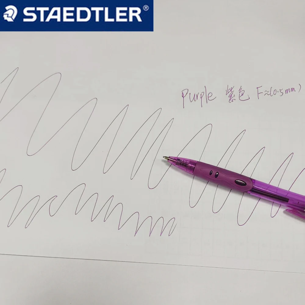 8pcs/set STAEDTLER LUNA Ballpoint Pens Smooth Writing F(0.5mm) Nib Purple Ink School Supplies Cute Pens Office Stationery