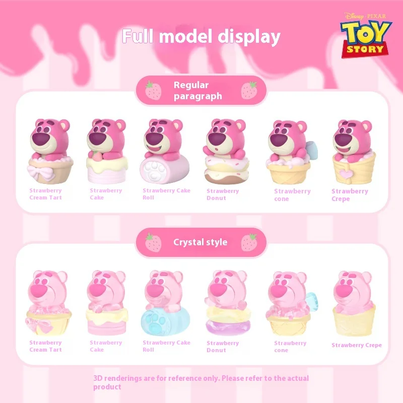 Autentico Disney Strawberry Bear MINI Dessert Party Blind Box Simpatico giocattolo bambola da collezione Figura regalo Borsa cieca Giocattolo alla moda