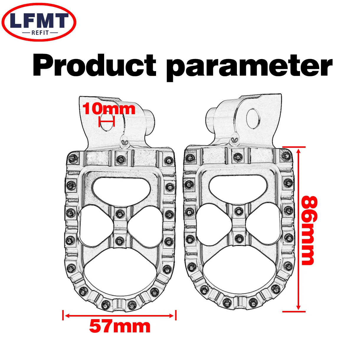 Motorcycle CNC Footrest Footpeg Foot Pegs For Yamaha WR250F 450F WRF250F 450F RX YZ65 85 125 250 125X 250X 250FX 450FX 1998-2023