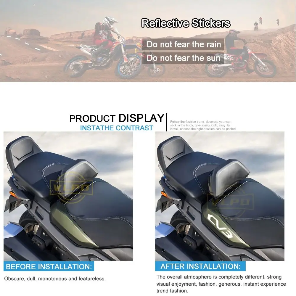 ل KYMCO CV3 550 ملصقات اكسسوارات دراجة نارية ملصق مائي مقاوم للماء