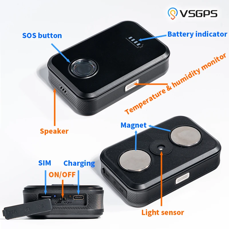 4G Vehicle GPS Tracker with LED Power Indicator Geo Fence Overspeed Alarm Cargo Tracking GPS Tracker