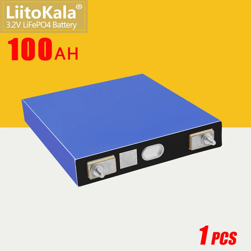 

1pcs LiitoKala 3.2V 100Ah LiFePO4 Lithium iron phospha battery DIY 4S 8S 12V 24V 48V Motorcycle Electric Car motor batteries