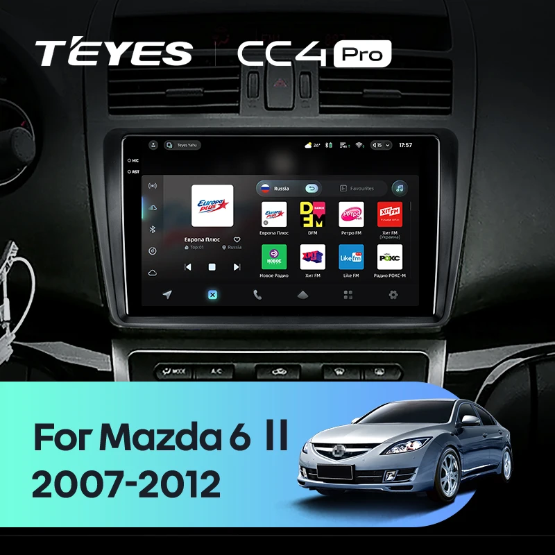 TEYES CC4 PRO For Mazda 6 II GH 2007 - 2012 CarPlay Android Auto Car play Radio 2DIN Multimedia Stereo