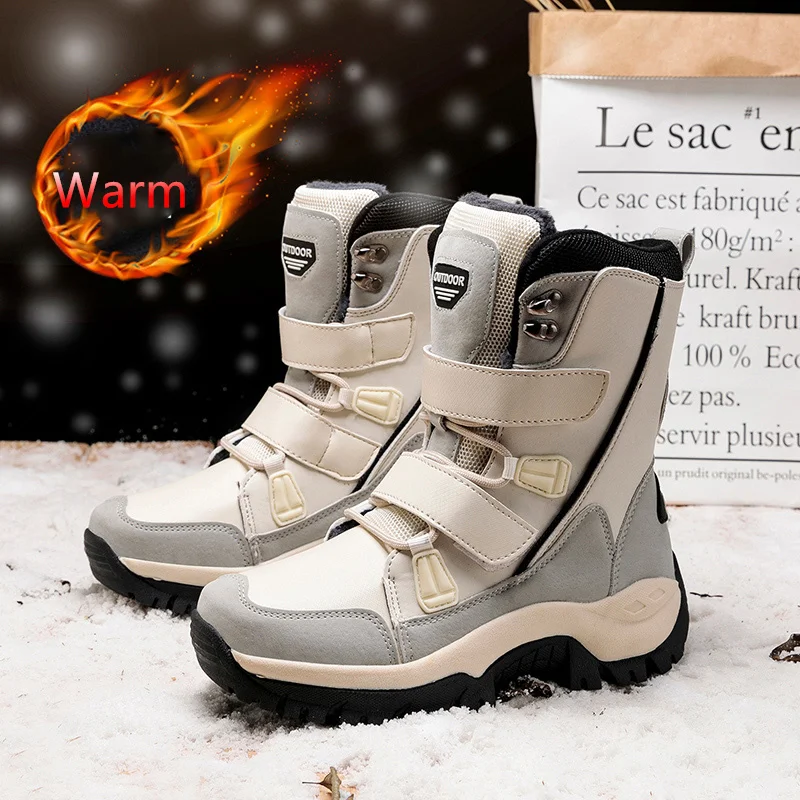 Hot Trend Winter Women's Snow Boots Thickened Non-slip Super Warm Plush Women Ankle Boot Waterproof Female Mid-Calf Hiking Boots