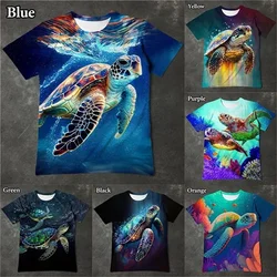 New Underwater World Cute Sea Turtle T Shirts 3D Printing Fashion Animal T Shirt Hip-hop Harajuku Men's And Women's T-shirt Tees