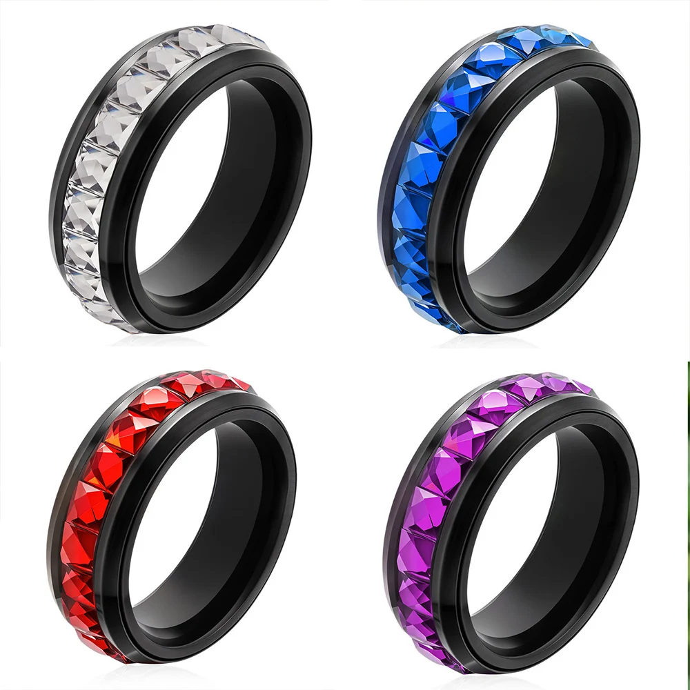 EDC Непоседа-слайдеры, модный аксессуар, кольцо с трещоткой, снятие стресса для взрослых, металлические СДВГ, повседневные кольца-непоседа, Haptic Coin