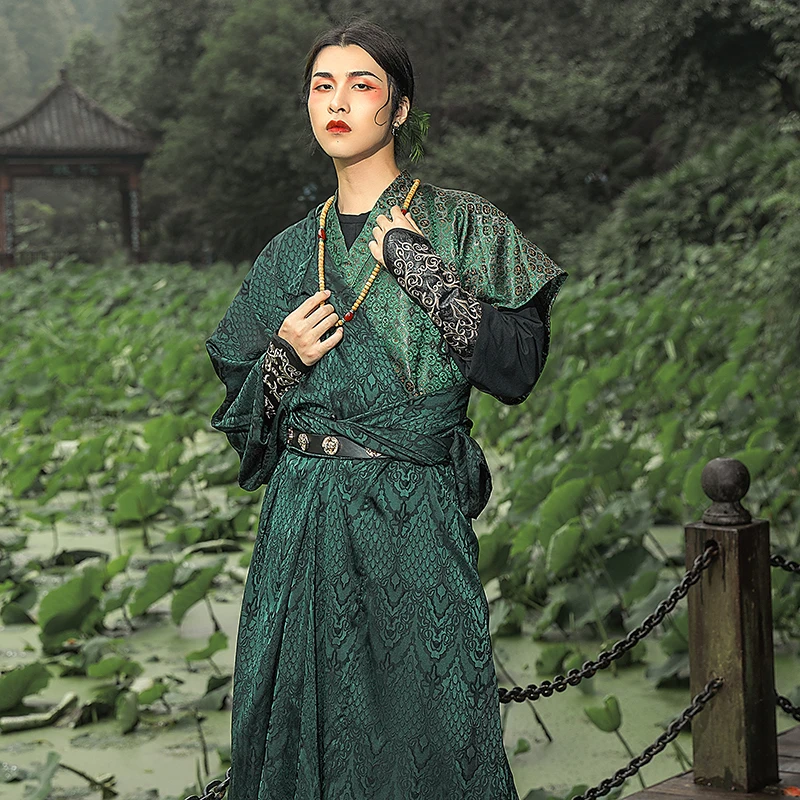 

Original Design Tang Dynas round Ne Robe Men's Women's Spring Summer f Sve Traditional Chinese Hanfu Clothing