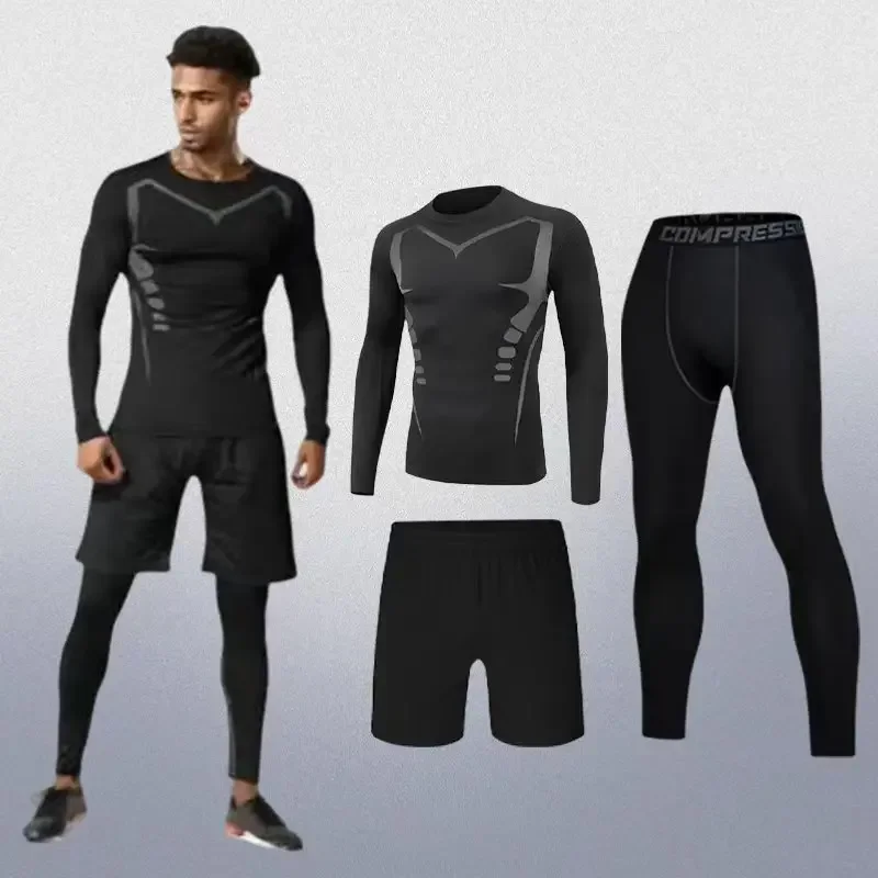 Popular sports 3-piece set, soft and comfortable, highly elastic and quick-drying, versatile and fashionable for sports